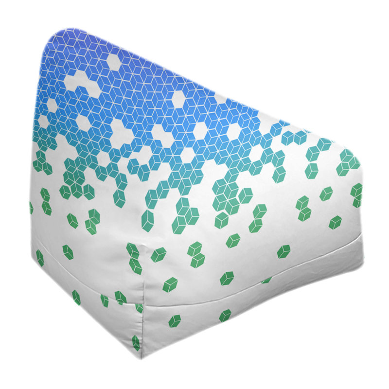 Petite chaise à sacs à billes & Leffel, H 86 po x l 2 po x P 43 po, Blanc / bleu, Pas de bourre