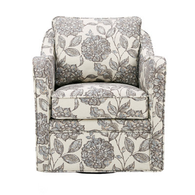Brianne Swivel Chair With Wide Seat And Rounded Arms, Fully Upholstered For Ultimate Comfort And Durability.