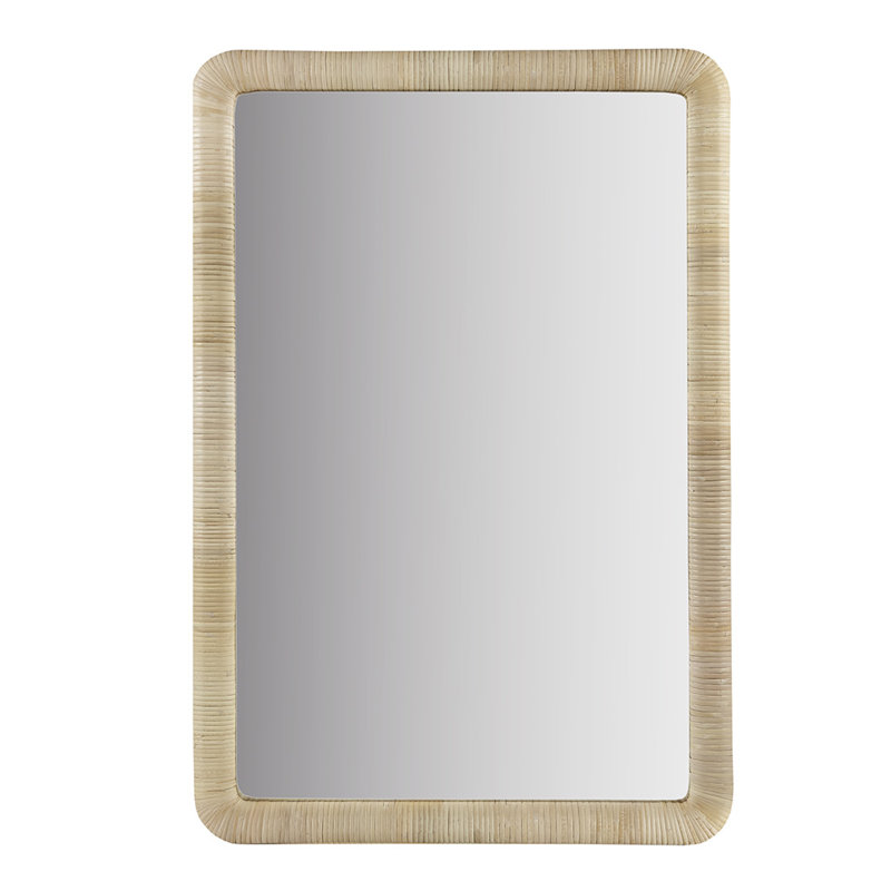 Natural Rattan Rectangle Wall Mirror Natural See Below