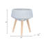 S / 2 jardinière en terrazzo 11/15 po avec pieds en bois, gris