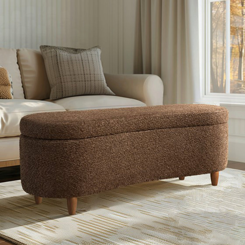Banc de rangement Boucle, Chocolat