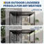 Pergola à persiennes en aluminium pour terrasse Modern Modern