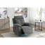 Détente dans le salon: fauteuil coulissant inclinable électrique multifonction en lin gris doux avec pivot de 270 degrés
