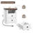 RGB Led Nightstand with Outlet and USB Port, Farmhouse Nightstand with 2 Storage Drawers, Wooden End Table for Bedroom-285740803