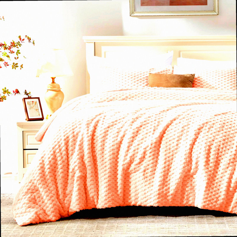 Fleece Cozy Comforter Set - Winter Warmth Bedding Bundle - Soft Fluffy Bed Set with 1 Comforter & 1 Pillowcase - Luxury Bed Set