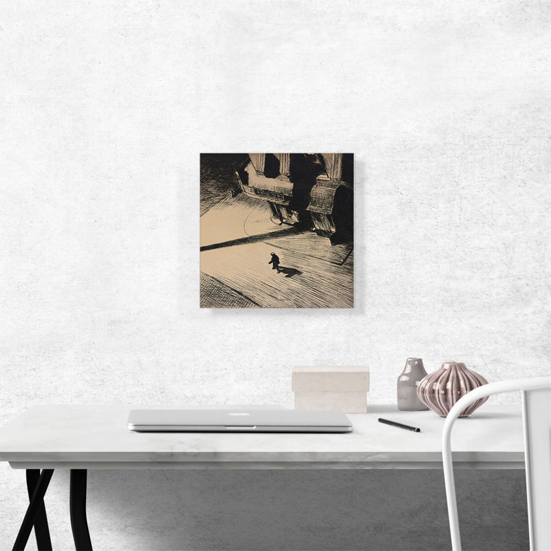Night Shadows 1921 - reproduction, H 12 po x l 12 po x P 1,5 po