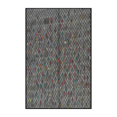 Tapis brun tissé à la machine