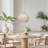 Calpella -Natural and White Rattan Light Pendant-2078343069