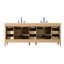 Meuble-lavabo double 84 po en teck miel-119513600