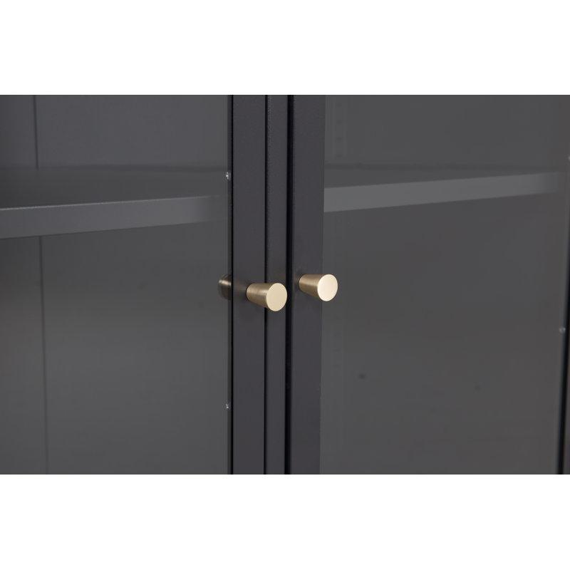 Naumann 85cm H x 85cm W Standard Bookcase, Black