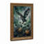 Chouette effraie volant au-dessus de citrouilles et de vignes vertes - Tableau sur toile pour l'Halloween-1474178438