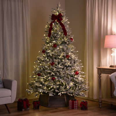 Arbre de Noël artificiel pin pin illuminée pré-éclairé Real Touch Elite - DEL bicolore