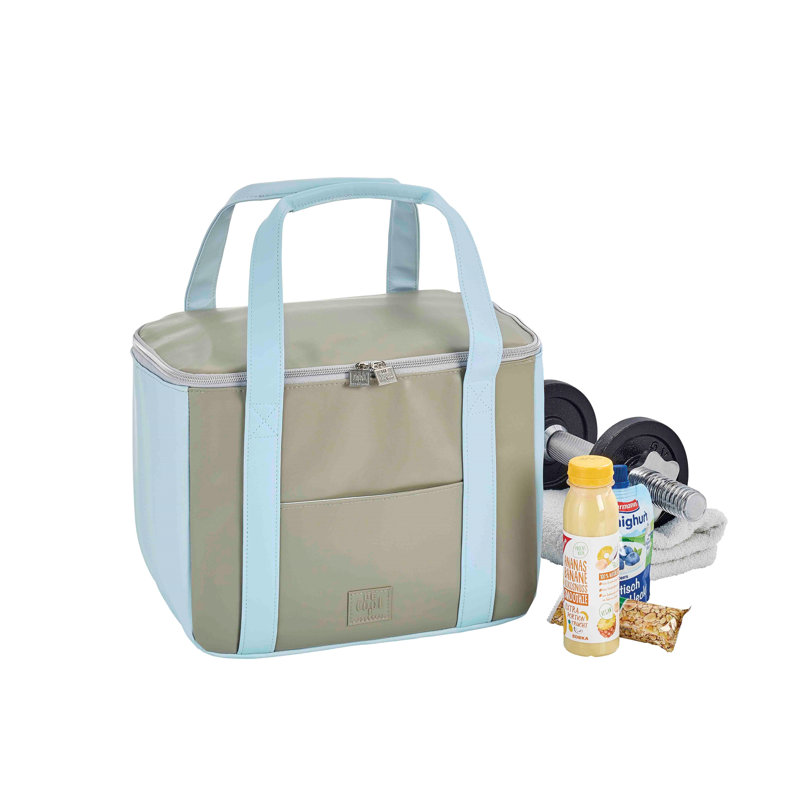 City Picnic Cooler, 29cm H x 44cm W x 22cm D, Blue/Taupe