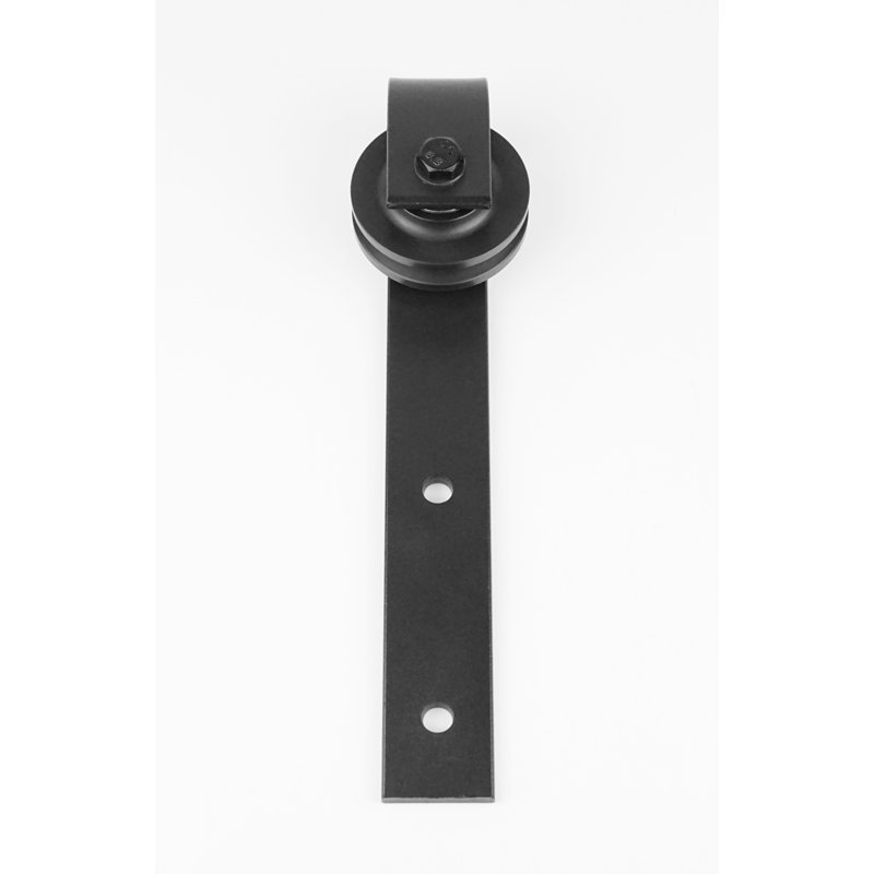 Black Steel Sliding Barn Door Hardware Kit