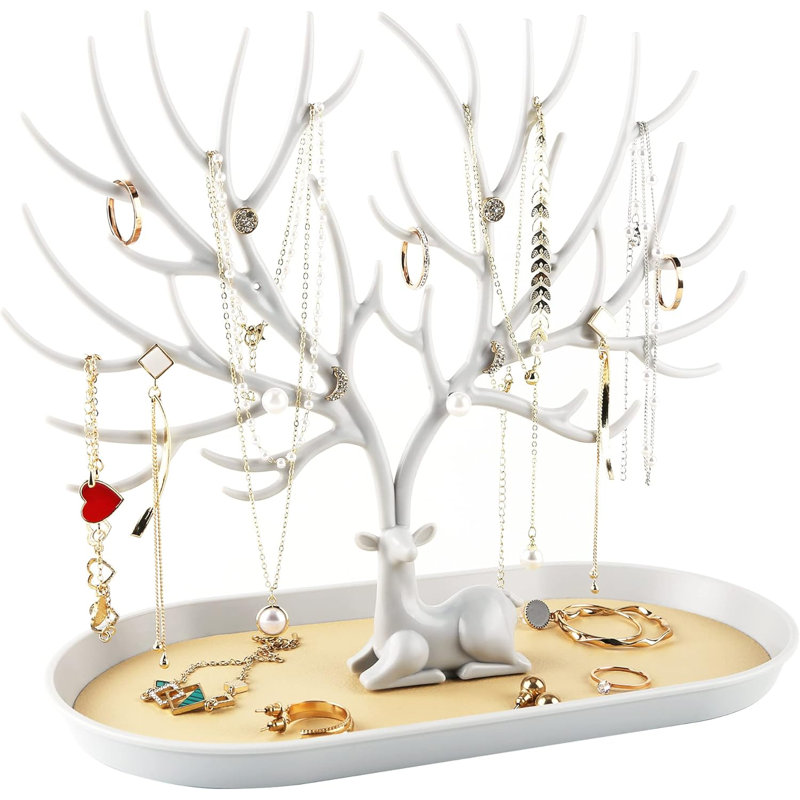 Jewellery Stand +, White