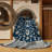Machine Washable Overdyed Blue Area Rug-1116045403