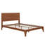 Lit plateforme en bambou, cadre de lit moderne Mid-Century avec tête de lit haute, support à lattes de bois, aucun sommier requis-708455031