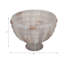 Bol décoratif décoratif sur piédestal en verre sur support pour table - Bol minimaliste moderne avec silhouette sculpturale pour la maison - Ivoire-924563983-934598675