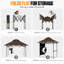 Pavillon de jardin grillagé l 8 pi x 5 pi ABCCANOPY avec paroi latérale, tablettes en métal, 2 lumières DEL magnétiques et sac de transport-130982932