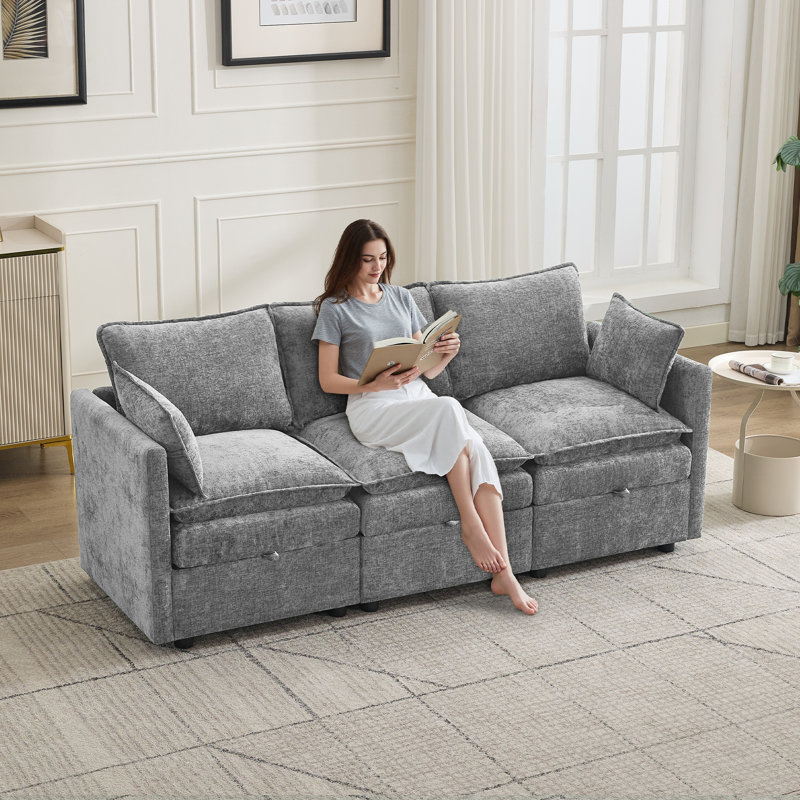 Canapé 80,3 po, Gris clair