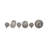 Dakota Fields 3-Piece 12/15/18" Inga Gray Lidded Glass Bottles, Glass, Gray, Novelty, Ombre