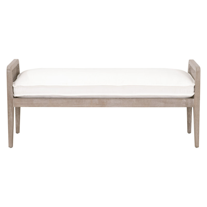 Banc en bois Alia, Blanc