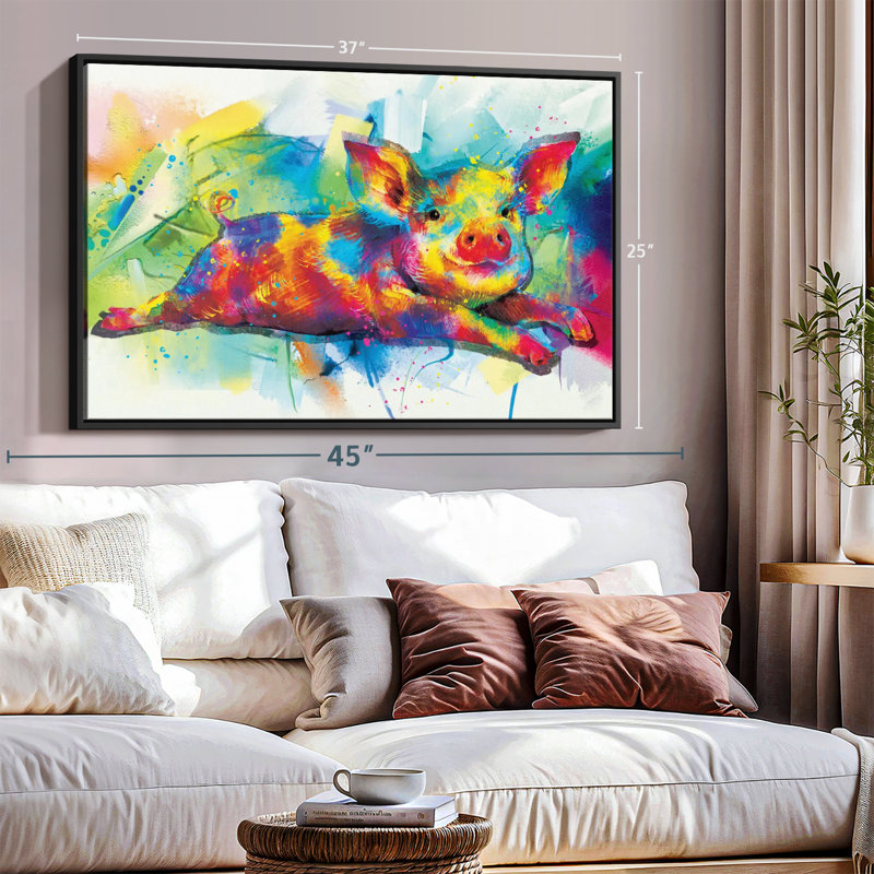 «Porcelet Paint Splash Wall Art», H 25 po x l 37 po