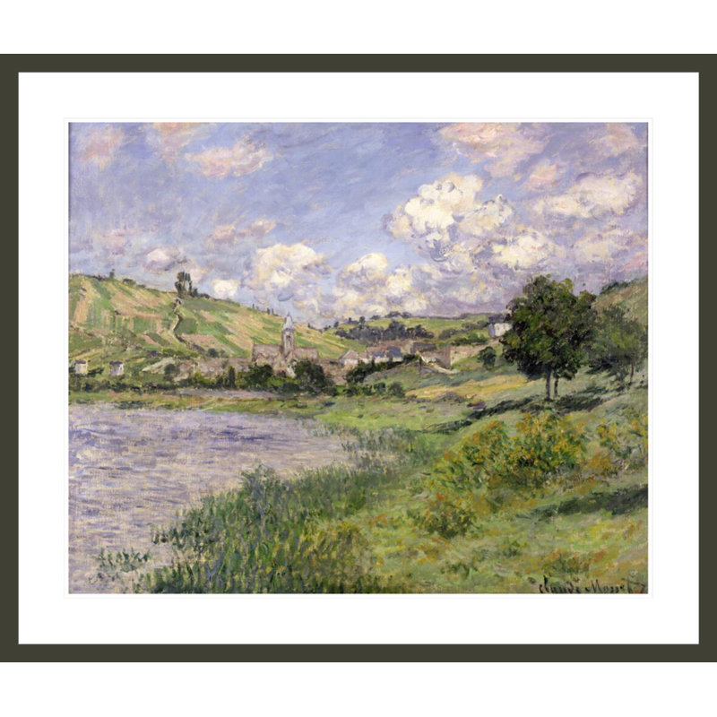 «Landscape Vetheuil» par Claude Monet, impression giclée sur cadre, H 33,5 po x l 39,47 po