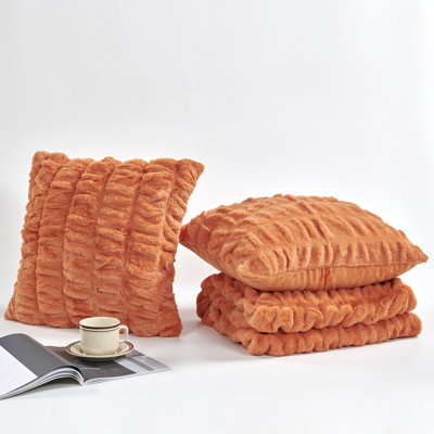 Ensemble de 3 jetés en fausse fourrure Shar Pei