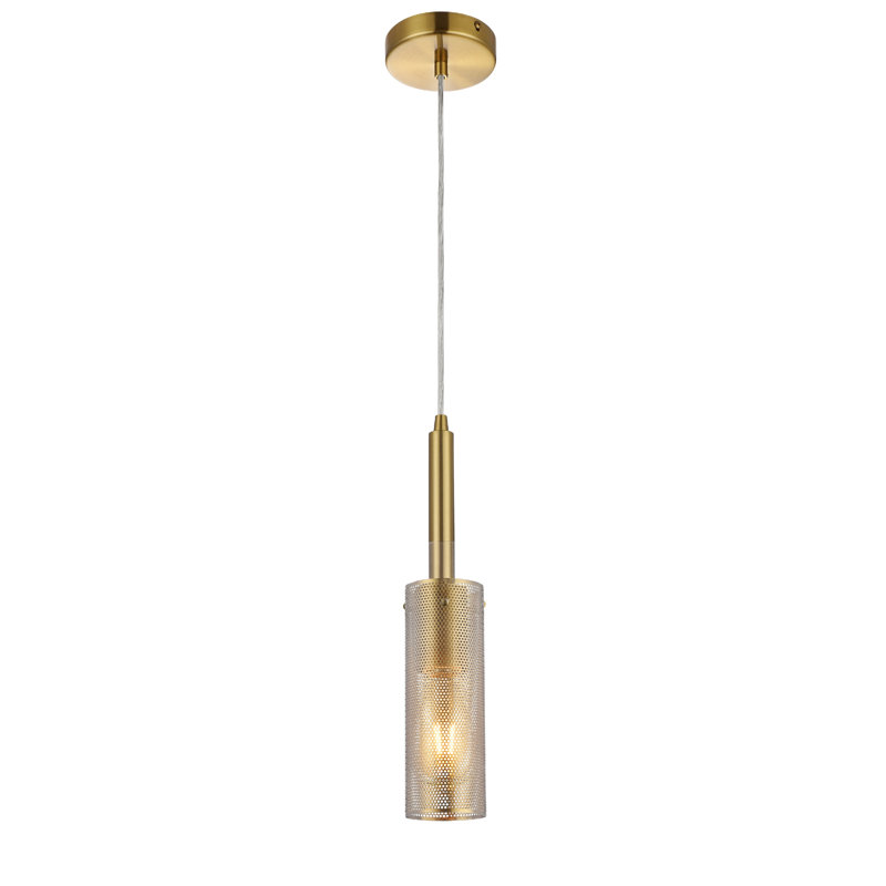 Luminaire suspendu 1 lumière Percy, Laiton vieilli