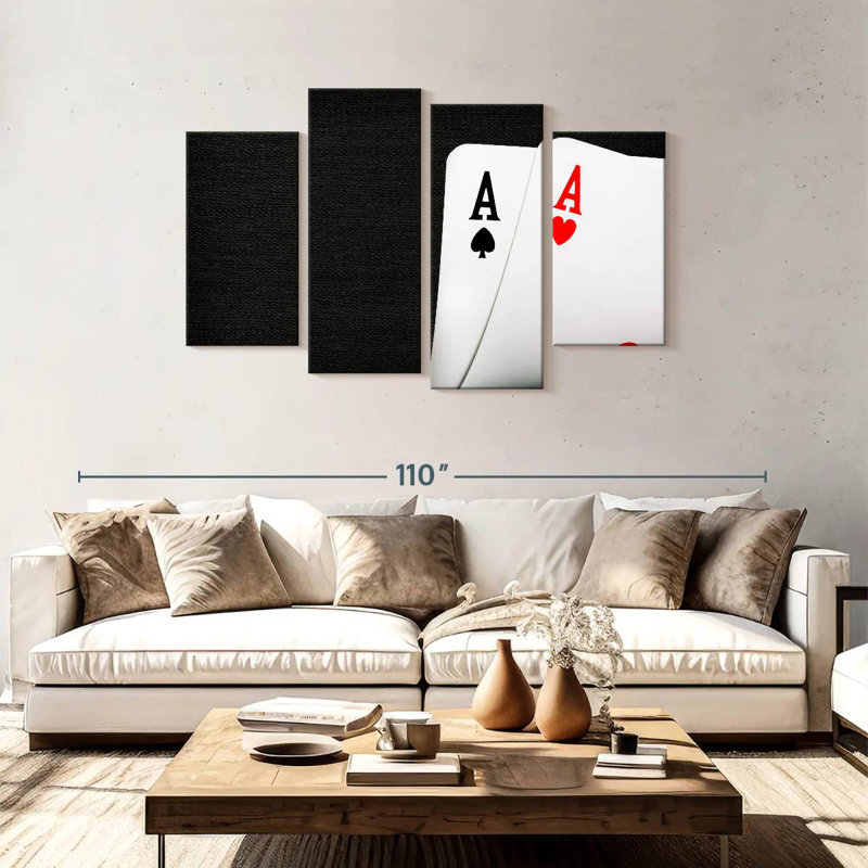 Senne Ace Playing Cards, 48" H x 75" W