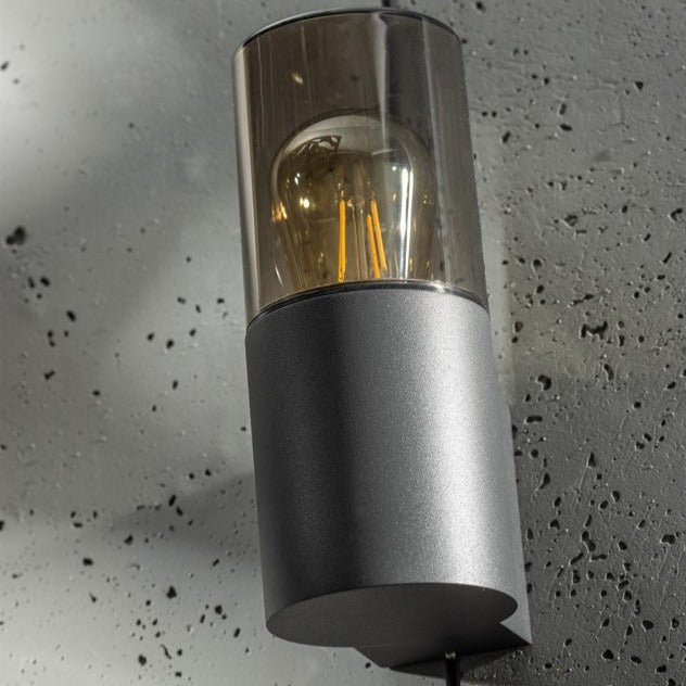 Bonna 22cm H Outdoor Wall Lantern, Dark Grey
