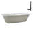66'' x 34'' Acrylic Soaking Drop-In Bathtub, Drain Included-97545315