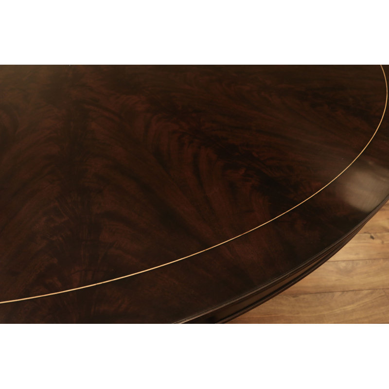 Round Mahogany Wood Dining Table