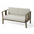 Junco Solid Wood Teak Outdoor Loveseat With Cushion And Arms-8681600-8681612