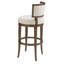 Island Fusion Swivel Upholstered Stool with Solid Wood Frame-44641226