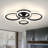 Christain 4-Light Black Modern Integrated LED Flush Mount Ceiling Light