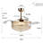 48" Dimmable Crystal Ceiling Fan With Led Lights And Remote Control-1296024272