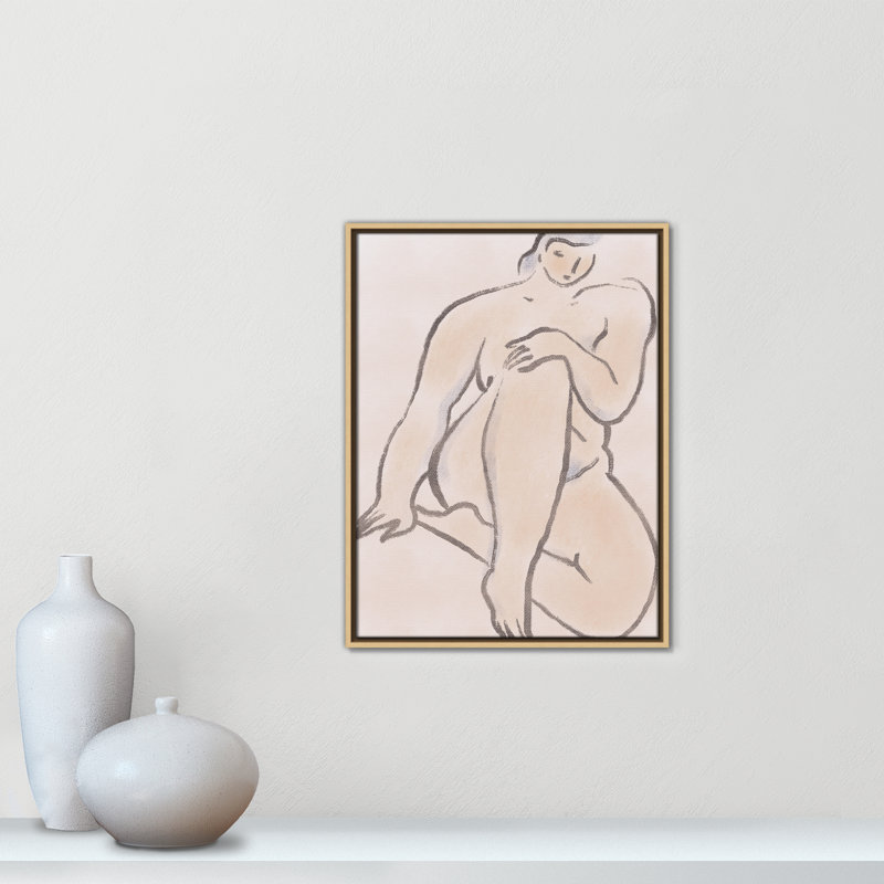 «Pastel nude 07 Print» par Dean, Toile avec cadre, Flotteur naturel, L 19,5 po x H 25,5 po