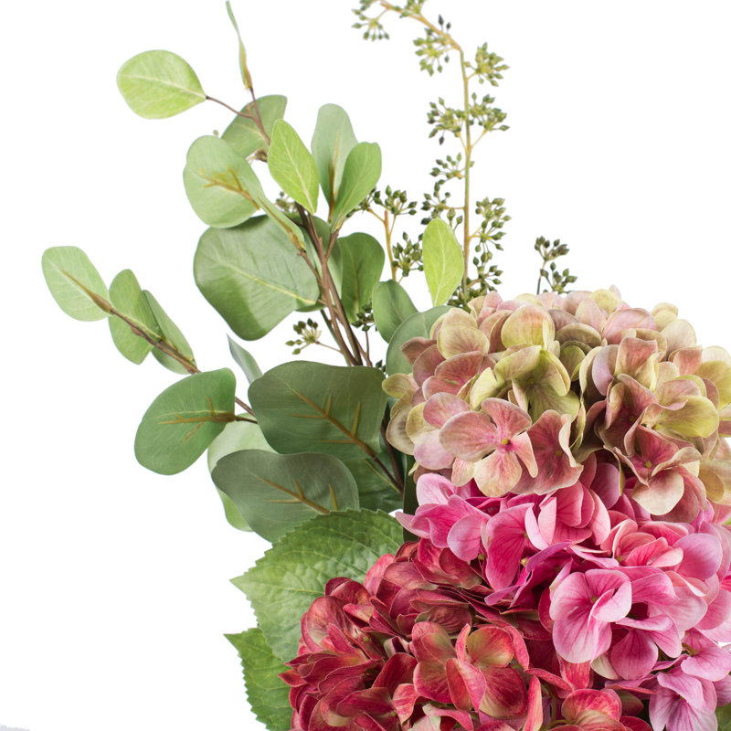 Bouquet d'hortensias artificiels 36 po, Mauve