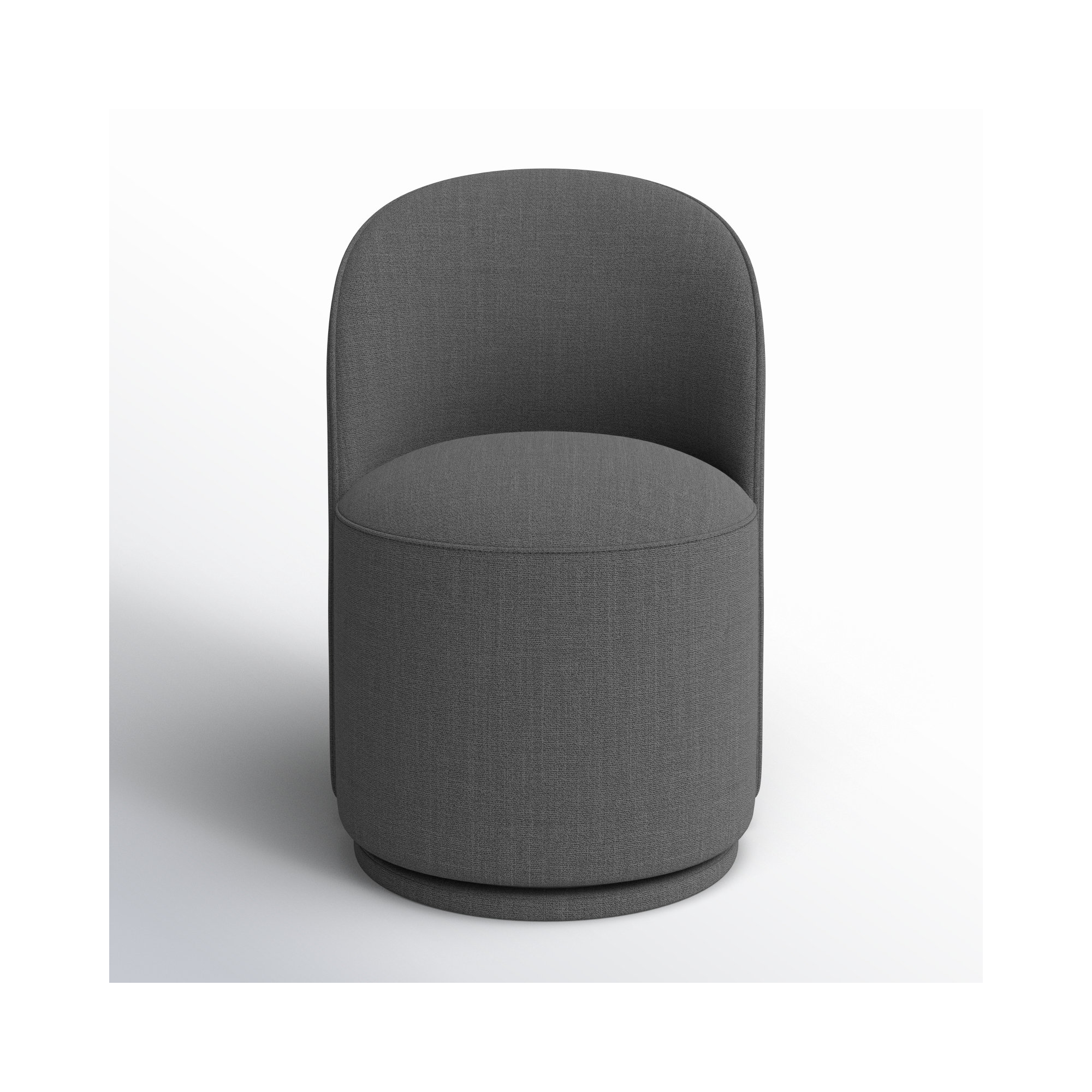Sharlene Swivel Side Chair, Effie Smoke Performance Linen