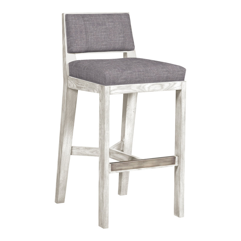 Thom Filicia 32.5'' Bar Stool, Casa Blanca, Nomad Slate Crypton® Chenille