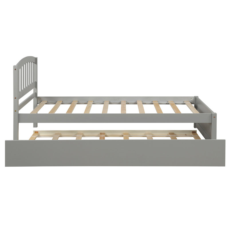 Lit simple avec couchette Millheim, Gris