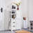 42″ Tall Freestanding Bathroom Storage Cabinet Unit with Open Compartments