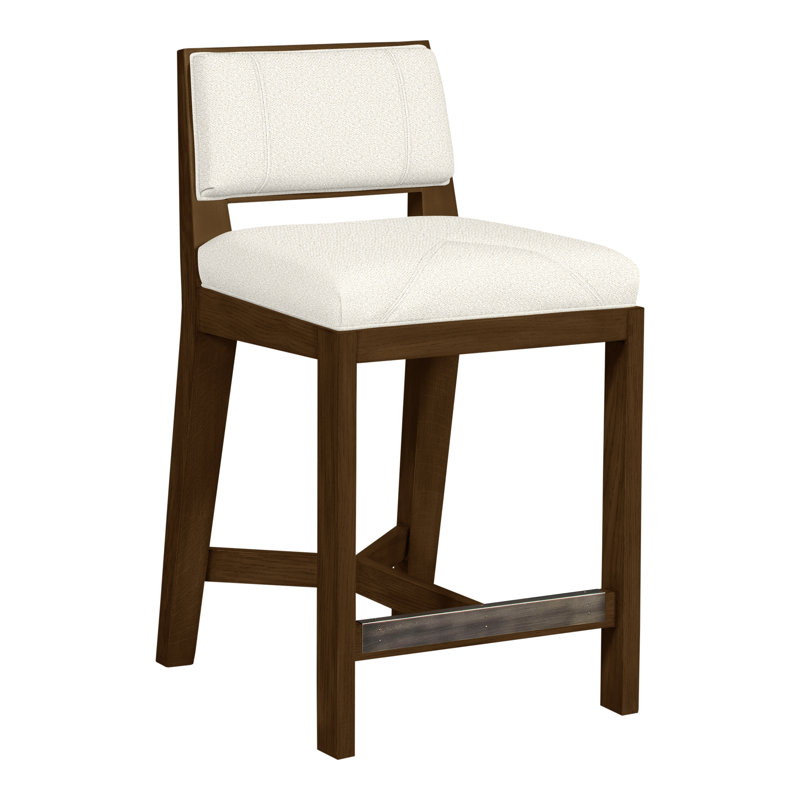 Thom Filicia Solid Wood 26.5" Counter Stool, Havana, Kenworth Pearl