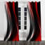 Aundria - Rideau à œillets abstrait Modern Waves - Rideau occultant abstrait - 1 panneau-586624594-587126155