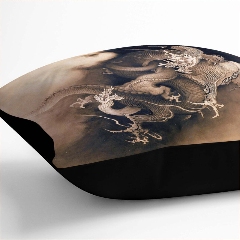 Square Throw Cushion, Black, 40cm H x 40cm W x 15cm D
