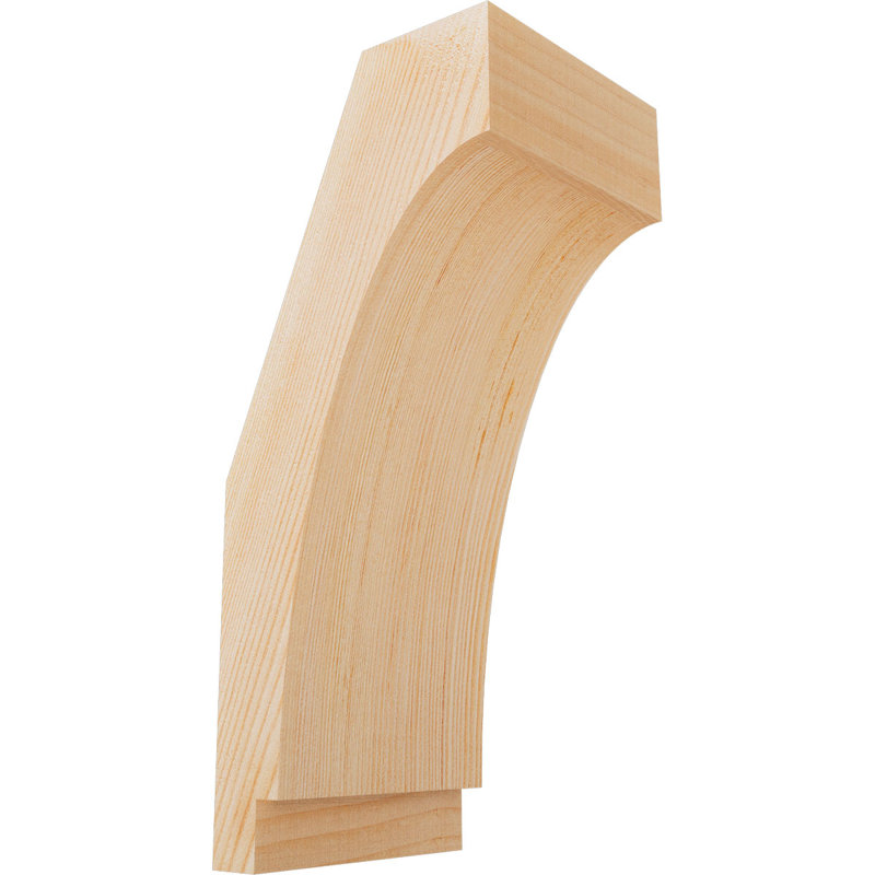 Attelle impériale du genou, Sapin de Douglas, Lisse, H 14 po x l 5,5 po x P 6 po