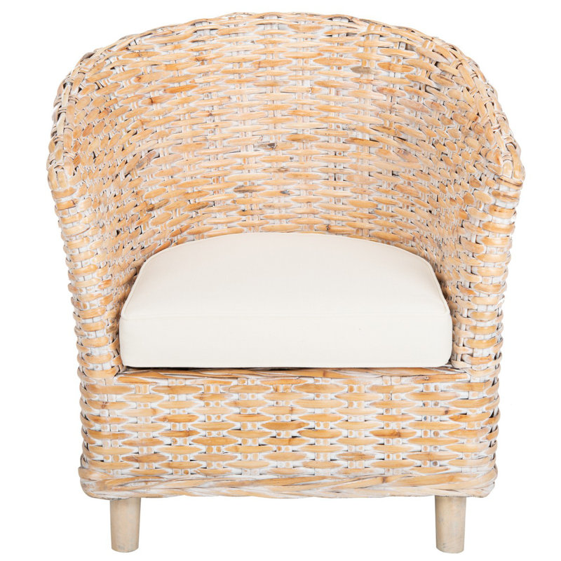 Fauteuil demi-tonneau Nikkie, Brun pâle
