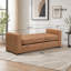 Repose-pieds durable en similicuir brun